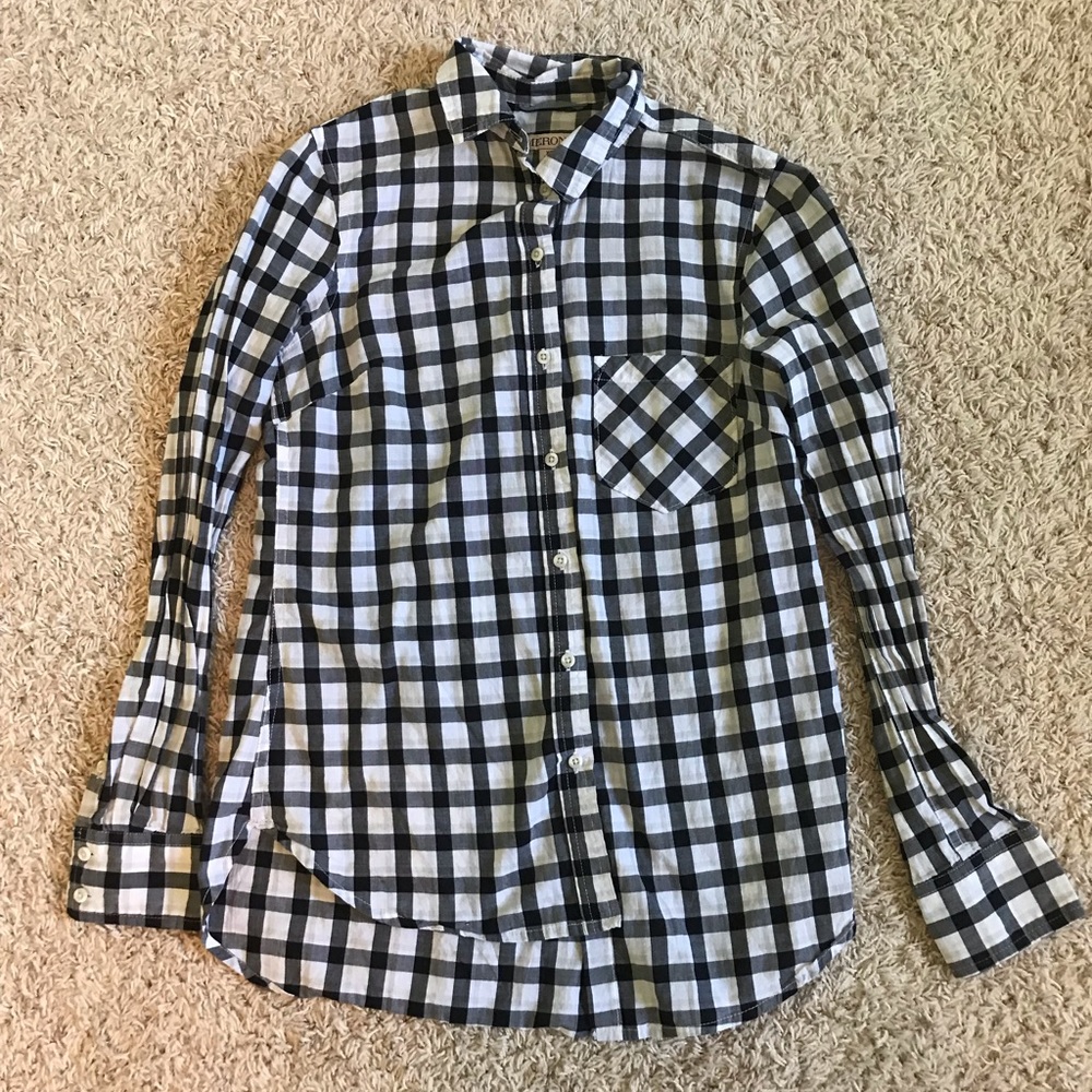 Merona Black and White Flannel